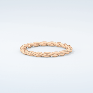 Sleek Simplicity Twisted Shank Wedding Band 7