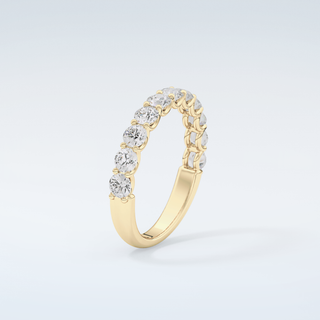 1.1 TCW Round Shaped Moissanite Wedding Band 6