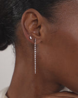 0.84 TCW Round Cut Dangle Style Moissanite Earrings 6