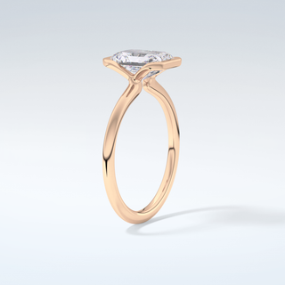 2.0 CT Radiant Cut Half Bezel Moissanite Engagement Ring 12