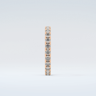 0.84 TCW Round Shaped Moissanite Wedding Band 11