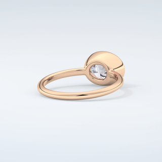 1.25 CT East West Oval Cut Bezel Style Moissanite Engagement Ring 9