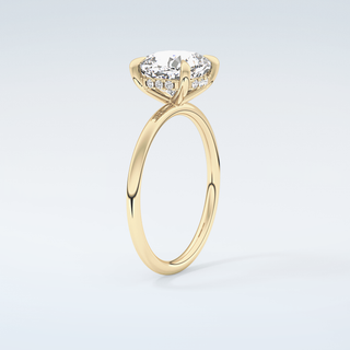 2.0 CT Cushion Cut Hidden Halo Moissanite Engagement Ring 6