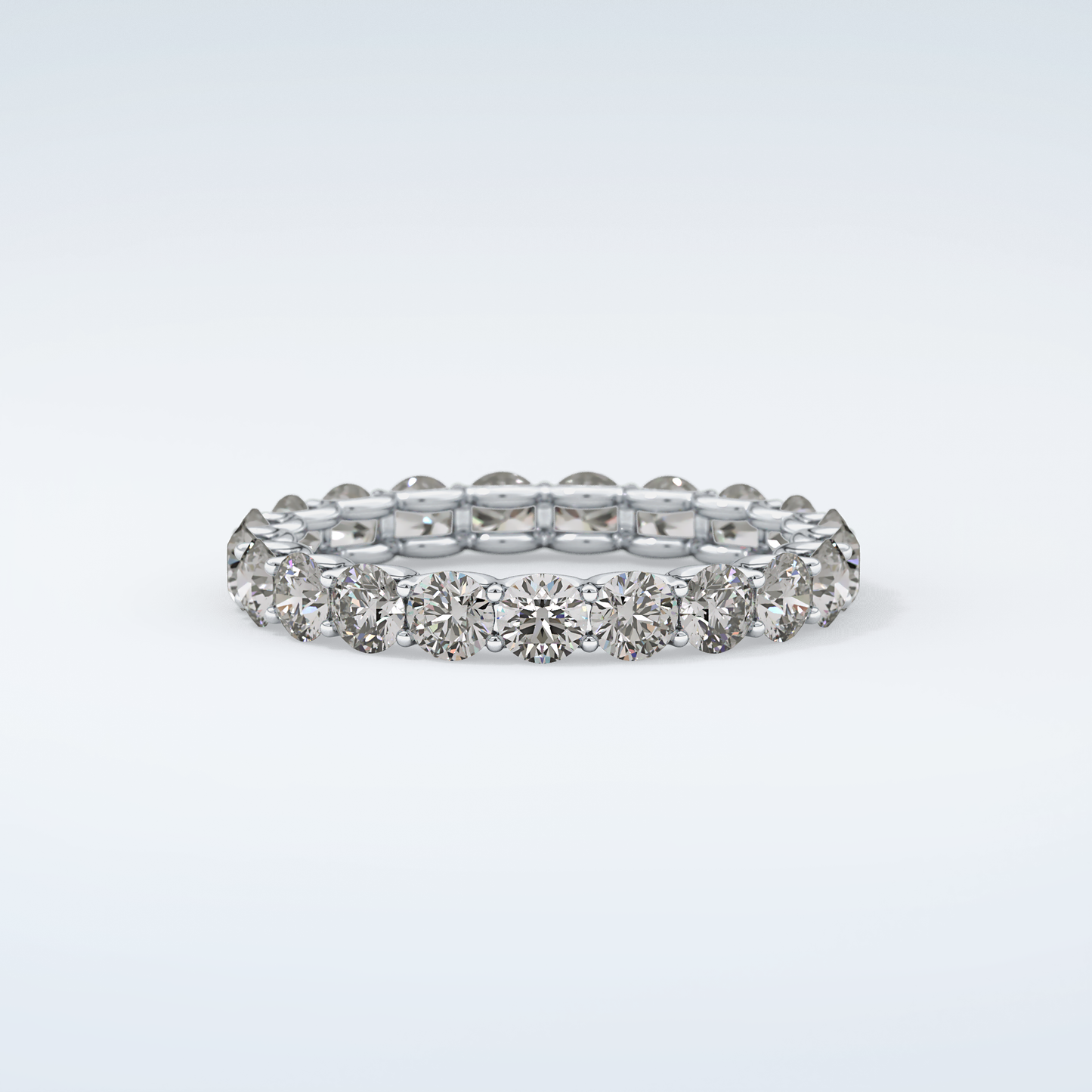 2.1 TCW Round Shaped Moissanite Wedding Band