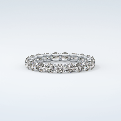 2.1 TCW Round Shaped Moissanite Wedding Band