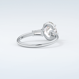 2.0 CT Oval Cut Three Stone Moissanite Engagement Ring 15