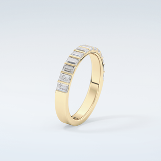 1.08 TCW Baguette Shaped Moissanite Wedding Band 6
