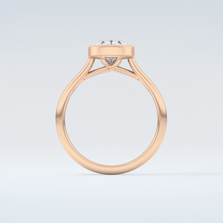 1.5 CT Oval Cut Bezel Style Moissanite Engagement Ring 8