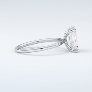 2.0 CT Emerald Cut Solitaire Moissanite Engagement Ring 16