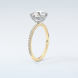 2.0 CT Round Cut Pave & Hidden Stone Moissanite Engagement Ring 6