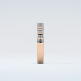 1.08 TCW Baguette Shaped Moissanite Wedding Band 11