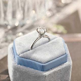 Stunning 2.0 CT Round Moissanite Engagement Ring with Hidden Halo Design 9
