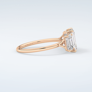 2.0 CT Emerald Cut Three Stone Moissanite Engagement Ring 10