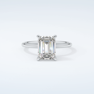 2.0 CT Emerald Cut Solitaire Moissanite Engagement Ring 13