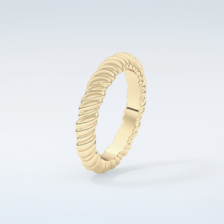 Gold Rope - Twisted Shank Wedding Band 6