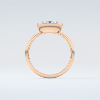 1.25 CT East West Oval Cut Bezel Style Moissanite Engagement Ring 8