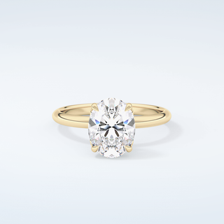 1.5 CT Oval Cut Solitaire Moissanite Engagement Ring 1