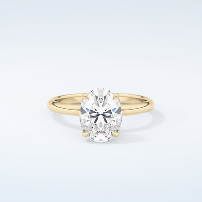 1.5 CT Oval Cut Solitaire Moissanite Engagement Ring