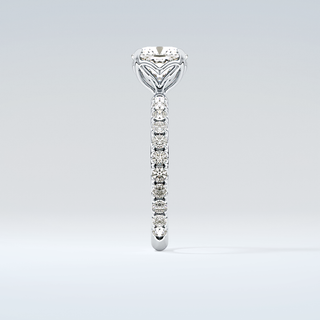 1.5 CT Cushion Cut Pave Moissanite Engagement Ring 17