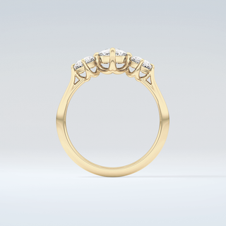 2.0 CT Cushion Cut Three Stone Moissanite Engagement Ring 2