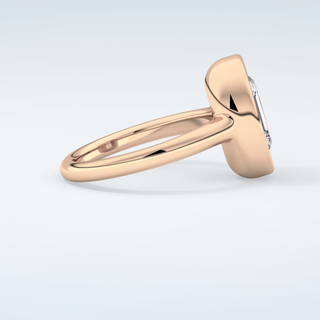 2.0 CT Emerald Cut Solitaire Bezel Moissanite Engagement Ring 10