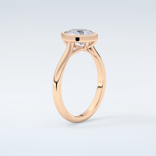 1.5 CT Pear Cut Bezel Style Moissanite Engagement Ring 12