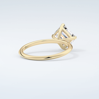 2.0 CT Asscher Cut Solitaire Moissanite Engagement Ring 3