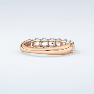 1.35 TCW Oval Shaped Moissanite Wedding Band 9