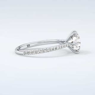 2.0 CT Round Cut Pave Moissanite Engagement Ring 16