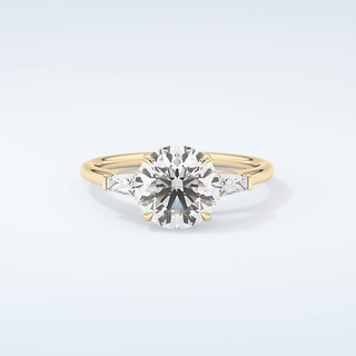 2.0 CT Round Cut Three Stone Moissanite Engagement Ring 1