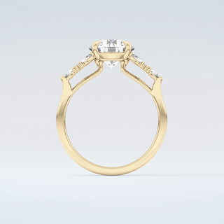 2.0 CT Round Cut Cluster Style Moissanite Engagement Ring 2