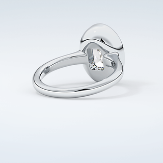 2.0 CT Emerald Cut Solitaire Bezel Moissanite Engagement Ring 15