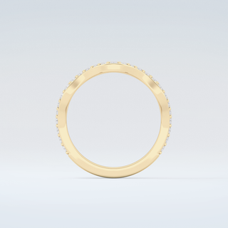 0.58 TCW Round Shaped Moissanite Wedding Band 2