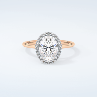 2.0 CT Oval Cut Halo Moissanite Engagement Ring 7