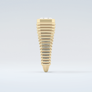 1.5 CT Emerald Cut Solitaire Bezel Moissanite Engagement Ring 5