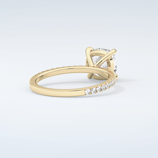 2.0 CT Cushion Cut Pave Moissanite Engagement Ring 3