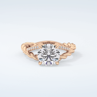 2.0 CT Round Cut Split Shank Moissanite Engagement Ring 7