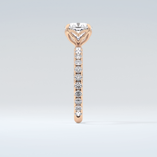 1.5 CT Cushion Cut Pave Moissanite Engagement Ring 11