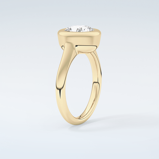 2.0 CT Cushion Cut Solitaire Bezel Moissanite Engagement Ring 6