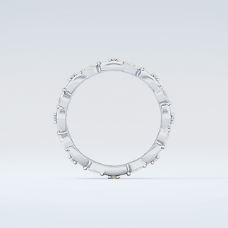 0.56 TCW Round & Marquise Shaped Moissanite Wedding Band 14