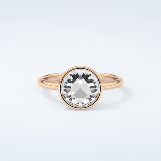 1.0 CT Rose Cut Bezel Style Moissanite Engagement Ring 7