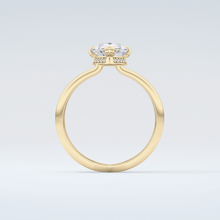 2.0 CT Pear Cut Double Shank Style Moissanite Engagement Ring 2