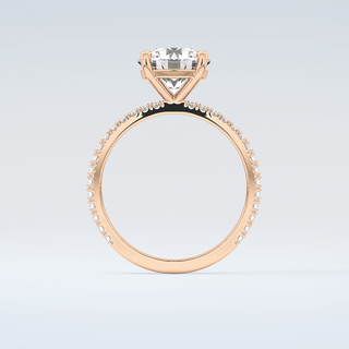 2.0 CT Round Cut Pave Moissanite Engagement Ring 8