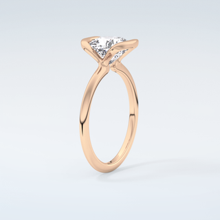 2.0 CT Cushion Cut Half Bezel Moissanite Engagement Ring 12