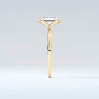 2.0 CT Radiant Cut Half Bezel Moissanite Engagement Ring 5