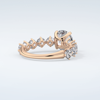 2.0 CT Round Cut Pave Moissanite Engagement Ring 9