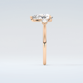 2.0 CT Pear Cut Three Stone Moissanite Engagement Ring 11