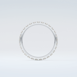 0.54 TCW Princess Shaped Moissanite Wedding Band 14