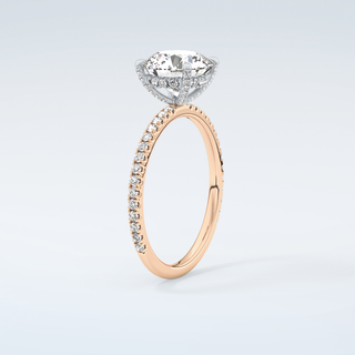 2.0 CT Round Cut Pave & Hidden Stone Moissanite Engagement Ring 12