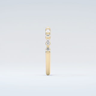 0.32 TCW Round & Marquise Shaped Moissanite Wedding Band 5